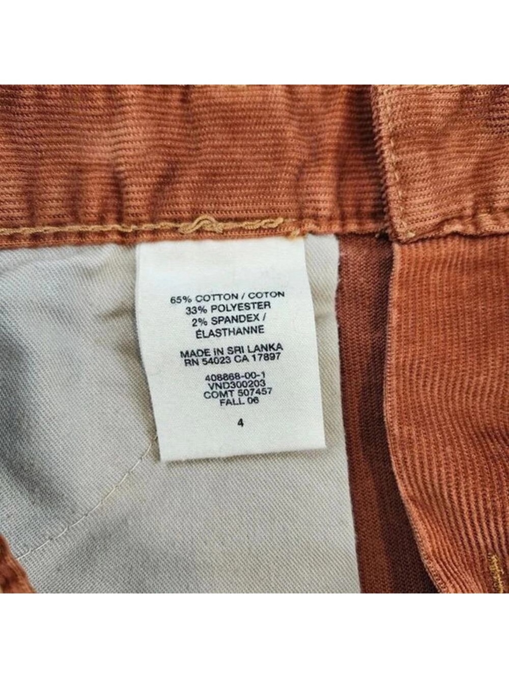 Gap 1969 Vintage Rust Corduroy Mini Skirt - Picture 8 of 9